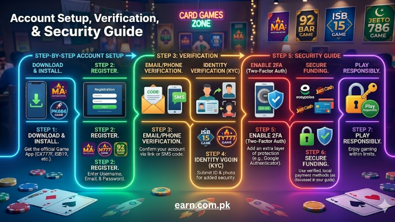 Step-by-Step Account Setup, Verification, & Security Guide screenshot